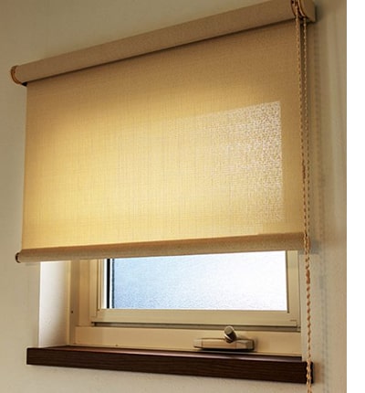Privacy Roller Blinds bottom rail finish