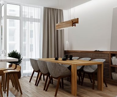 Custom curtains installation, bedroom