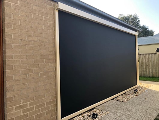 Zip Track Motorised Blinds installed